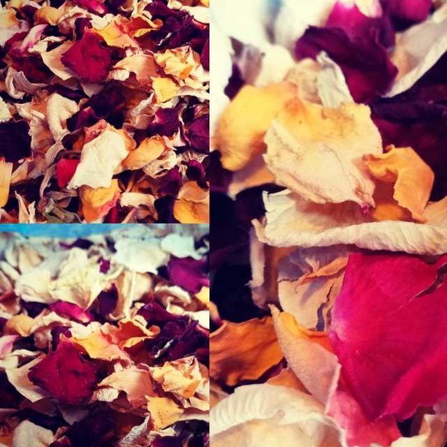 dried edibe rose petals: Kumeu Flower Farm